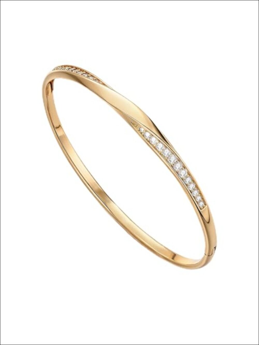 14K Gold Plated Thin Dainty Zircon Bangle Bracelets Stackable Hypoallergenic